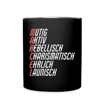 Marcel - Tasse einfarbig - Schwarz - Vorne
