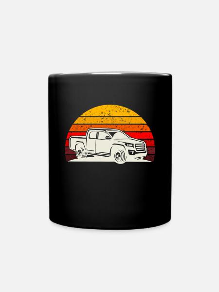 Retro t-shirt pick-up - Mug uni - noir