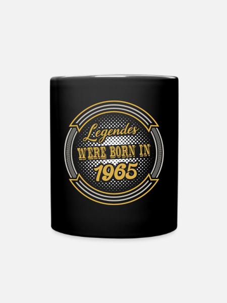 Geboren 1965 Geburtstag - Tasse einfarbig - Schwarz