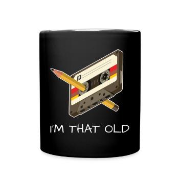 Cassette Age 80ers 90 idée de cadeau rétro - Mug uni - noir - Devant