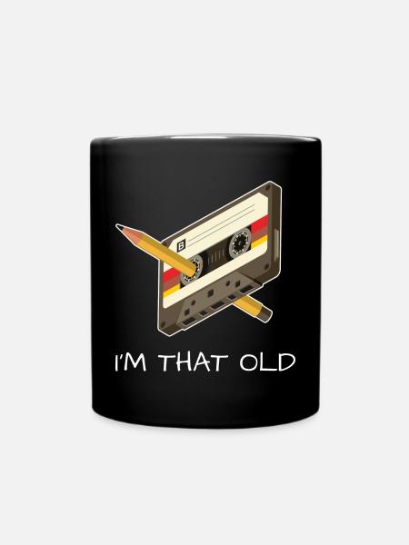 Cassette Age 80ers 90 idée de cadeau rétro - Mug uni - noir