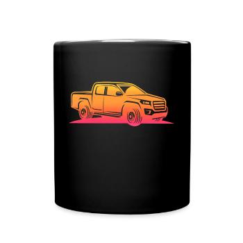sunrise pick up retro T-Shirt Pick-up - Tasse einfarbig - Schwarz - Vorne