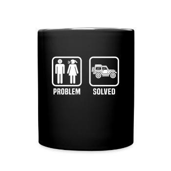 Problem solved off road 4x4 - Full Colour Mug - black - Front