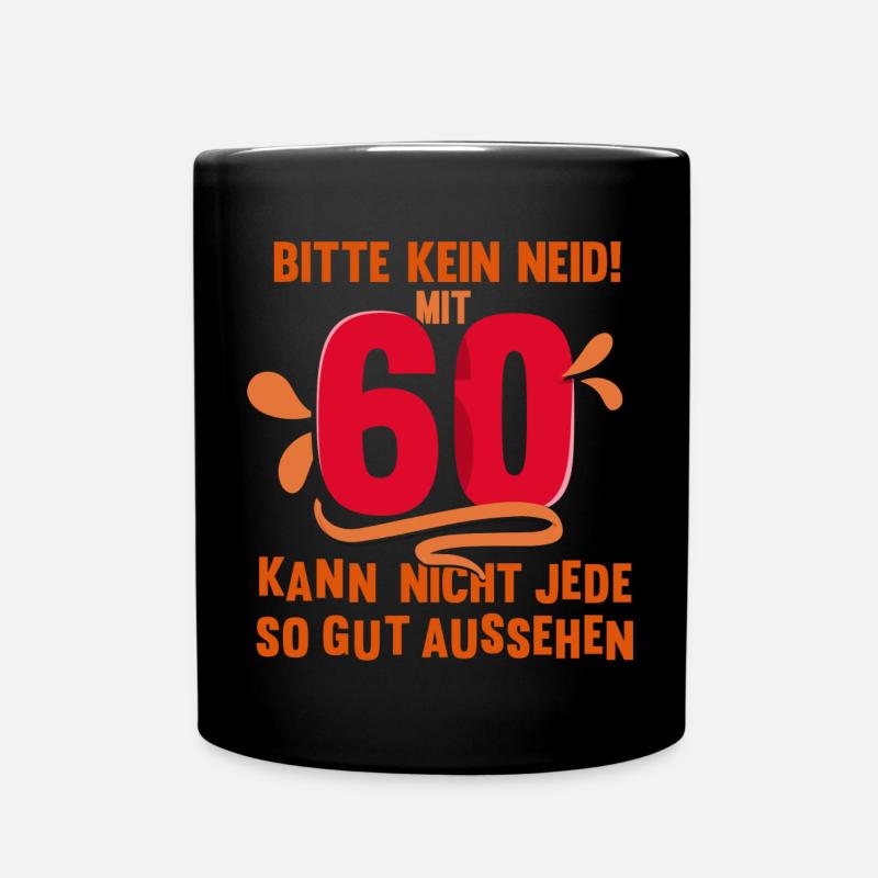 60. Geburtstag - Tasse einfarbig - Schwarz