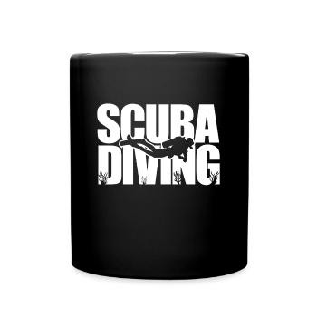 scuba diving dive t-shirt diving - Full Colour Mug - black - Front
