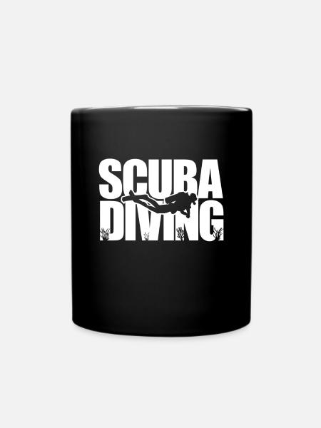 scuba diving dive t-shirt diving - Mug uni - noir