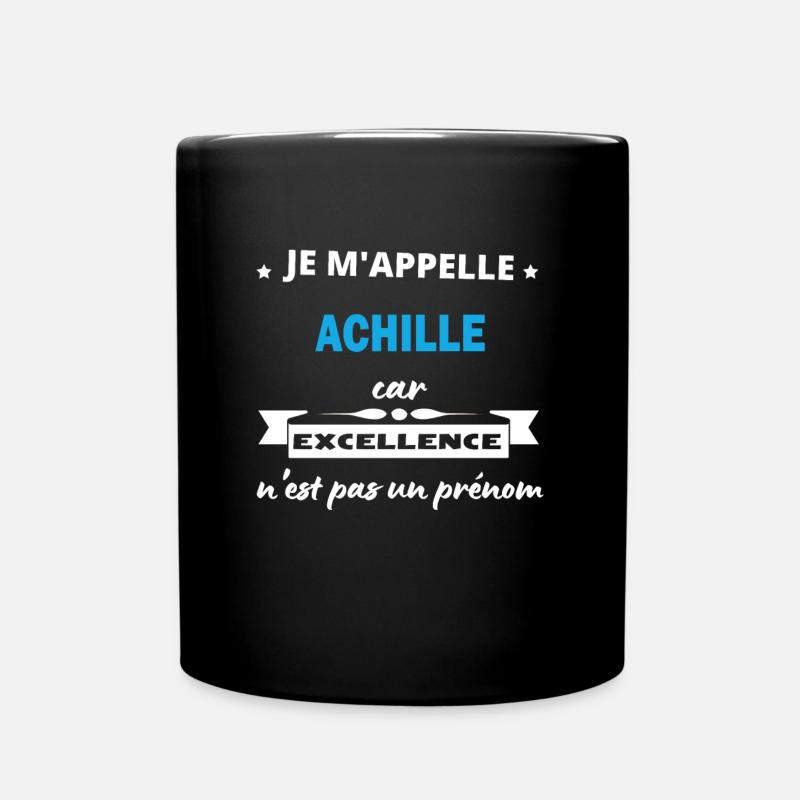 Je m appelle excellence Achille - Mug uni - noir