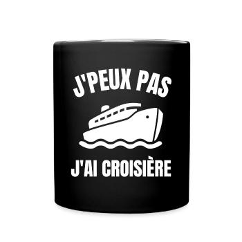 croisière, faire une croisière - Mug uni - noir - Devant