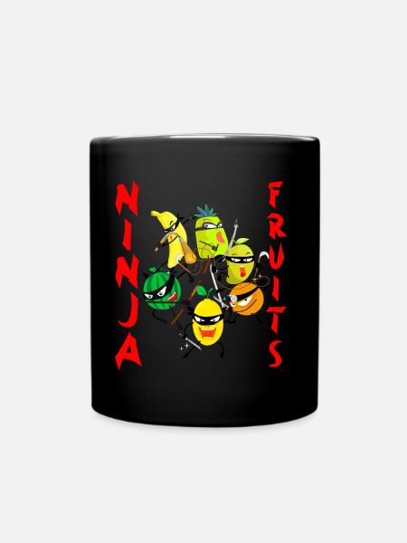 Ninja Fruits - Tasse einfarbig - Schwarz