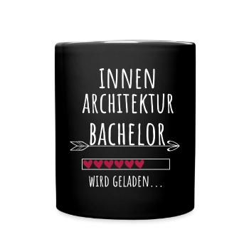 Innenarchitektur Bachelor Studium Geschenk - Tasse einfarbig - Schwarz - Vorne