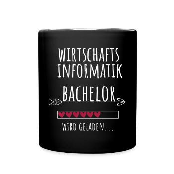 Wirtschaftsinformatik Studium Student Geschenk - Tasse einfarbig - Schwarz - Vorne