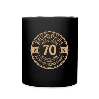 Meilleur cadeau de grand-père du grand-père du 70e anniversaire du monde - Mug uni - noir - Devant