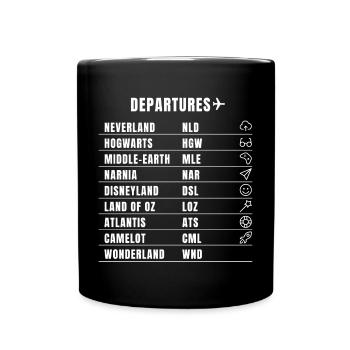 flight travel dream humor fantasy film destination pilot lo - Full Colour Mug - black - Front