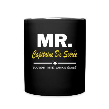 MR. souvent imité, égalé Capitaine De Soirée - Mug uni - noir - Devant