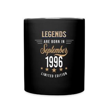 Legends are born in September 1996 - Mug uni - noir - Devant