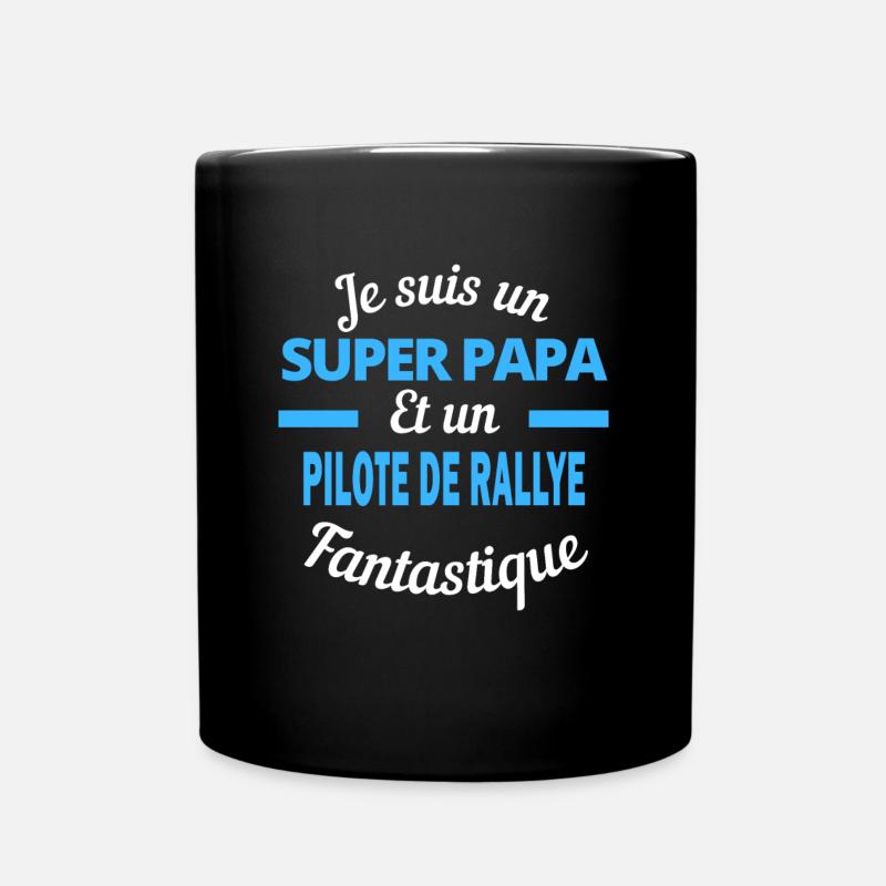 SUPER PAPA Fantastique PILOTE DE RALLYE - Mug uni - noir
