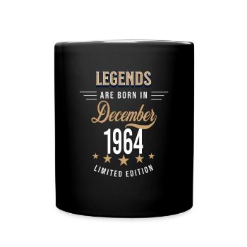 Legends werden im Dezember 1964 geboren - Tasse einfarbig - Schwarz - Vorne