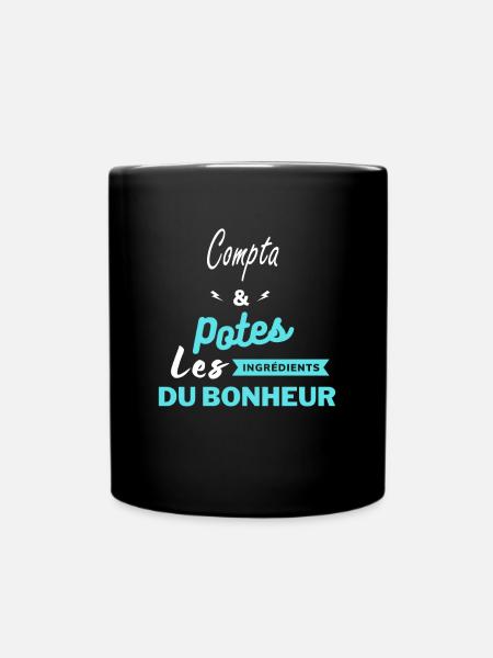 potes les ingrédients du bonheur Compta - Mug uni - noir