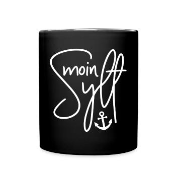 Reisen Reise Insel Tourist Urlaub Spruch Moin Sylt - Tasse einfarbig - Schwarz - Vorne