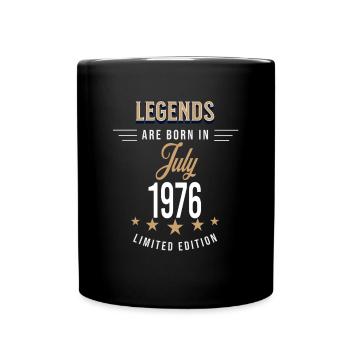 Legends are born in July 1976 - Mug uni - noir - Devant