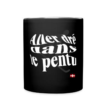 Illustration d’un Sempervivum Stylisé - Mug uni - noir - Devant