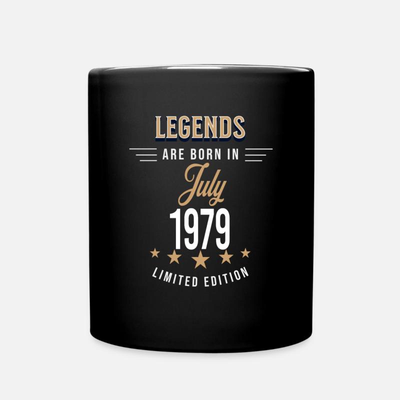 Legends are born in July 1979 - Full Colour Mug - black