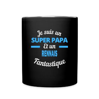 SUPER PAPA Fantastique RENNAIS - Mug uni - noir - Devant