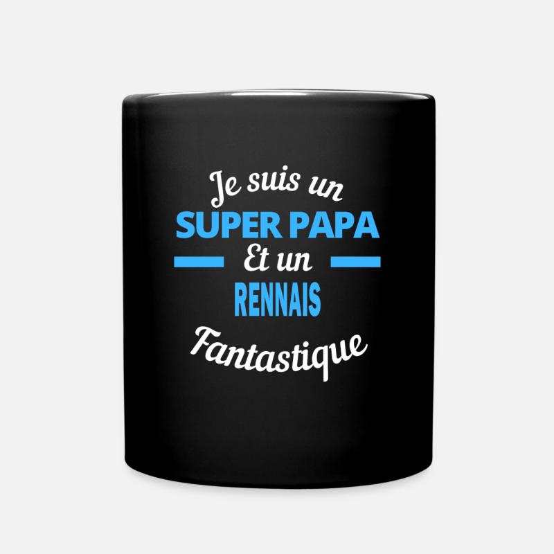 SUPER PAPA Fantastique RENNAIS - Mug uni - noir