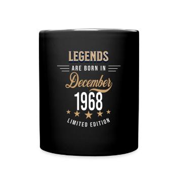 Legends are born in December 1968 - Mug uni - noir - Devant