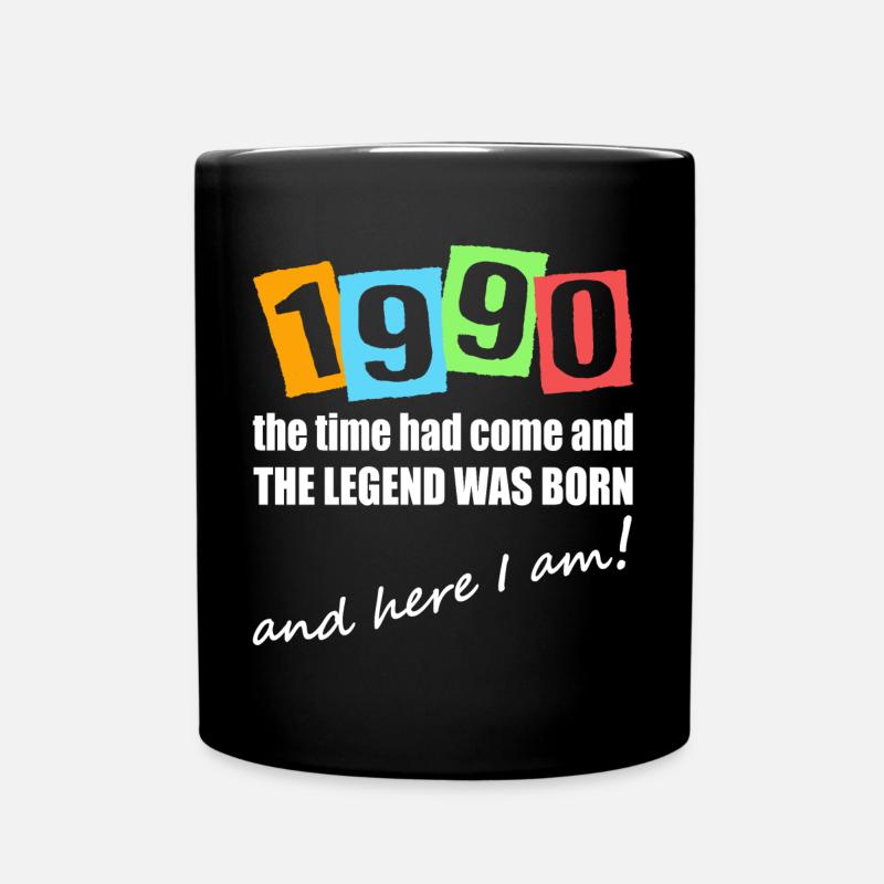 Legende 1990 geboren. Geburtstagsmotiv - Tasse einfarbig - Schwarz