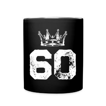 60 Number crown - Full Colour Mug - black - Front