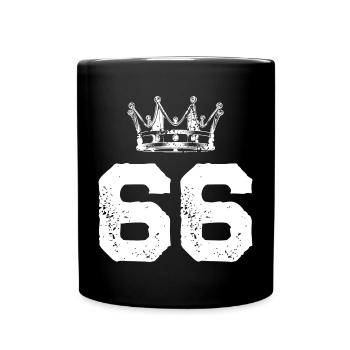 66 Number crown - Full Colour Mug - black - Front