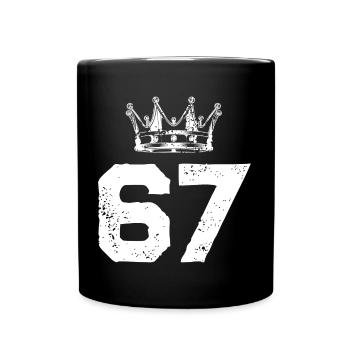 67 Number crown - Full Colour Mug - black - Front