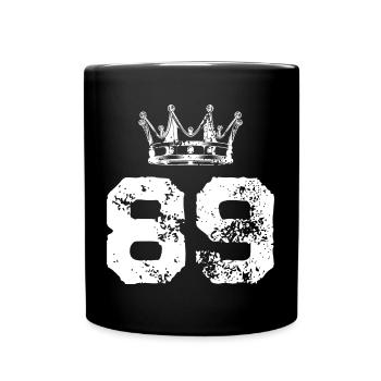 89 Number crown - Full Colour Mug - black - Front