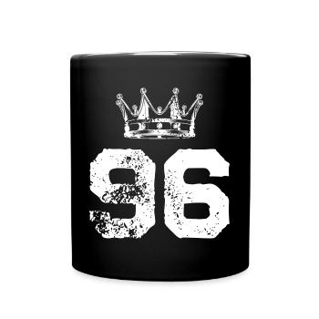 96 Couronne numérique - Mug uni - noir - Devant