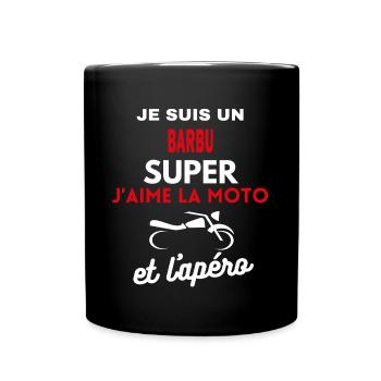 moto phrase drôle apéro BARBU citation - Mug uni - noir - Devant