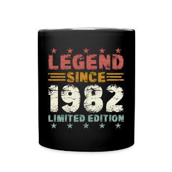 Legend 1982 Vintage Vintage Birthday Gift - Full Colour Mug - black - Front
