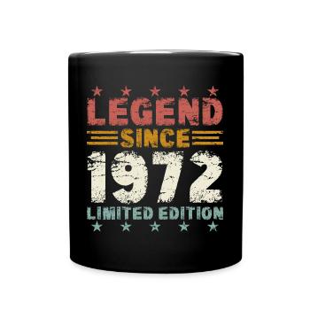 Legend 1972 Vintage Birthday Gift - Full Colour Mug - black - Front