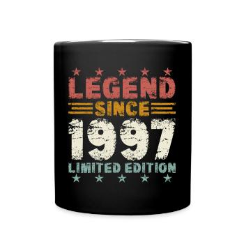 Legende 1997 Jahrgang Geburtstag Geschenk - Tasse einfarbig - Schwarz - Vorne