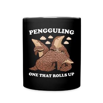 Pengguling One Qui enroule le pangolin - Mug uni - noir - Devant