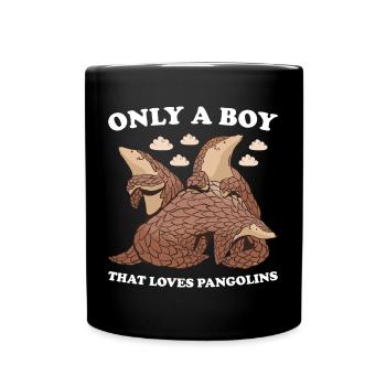 Seulement un garçon qui aime pangolin Pangolin - Mug uni - noir - Devant
