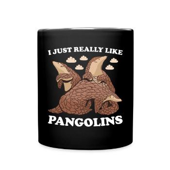 J’aime vraiment pangolins pangolin - Mug uni - noir - Devant