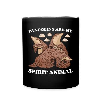 Les pangolins sont mon animal Pangolin - Mug uni - noir - Devant