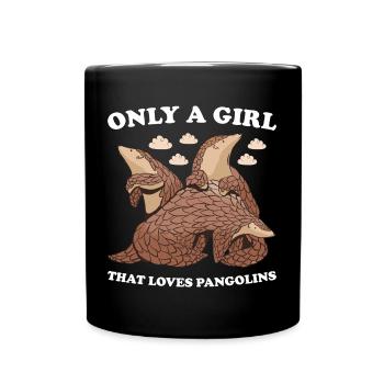 Seulement une fille qui aime pangolins pangolin - Mug uni - noir - Devant
