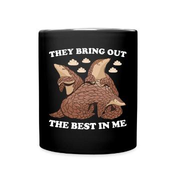 Ils font ressortir le meilleur de moi Pangolin - Mug uni - noir - Devant
