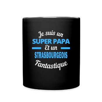 SUPER PAPA Fantastique STRASBOURGEOIS - Mug uni - noir - Devant