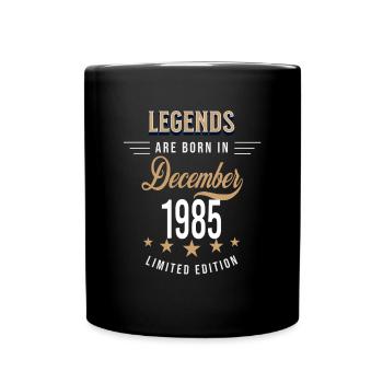 Legends are born in December 1985 - Mug uni - noir - Devant