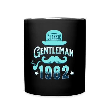 Vintage Gentleman 1982 40 Years Anniversary - Full Colour Mug - black - Front