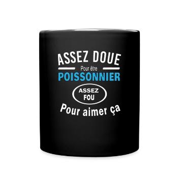 Assez doue pour etre POISSONNIER - Mug uni - noir - Devant
