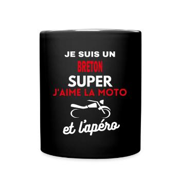 moto phrase drôle apéro BRETON citation - Mug uni - noir - Devant